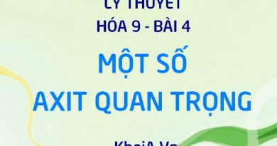 Axit Clohiđric HCl, Axit Sunfuric H2SO4 tính chất hóa học và Ứng dụng - Lý thuyết Hóa 9 bài 4